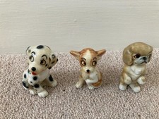 Wade Porcelain Figures: Chee Chee the Pekinese, Chihuahua Pepi & Dalmatian Simon