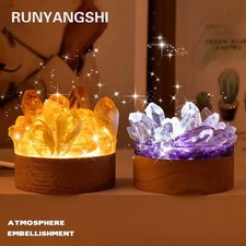 Natural Amethyst Crystal Single Point 1Pc Reiki Healing DIY Lamp Decor