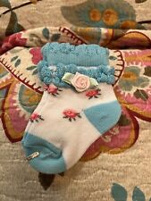 Frilly Lace Socks Cabbage Patch Kids Compatible Dinkum Mary Jane Shoes Baby Blue
