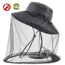 Mosquito Head Net Hat Insect Fly Mesh Face Protector Travel Fishing Camping