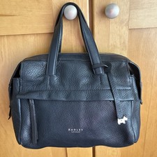 RADLEY Navy Blue Real Leather Handbag. Very good condition. 