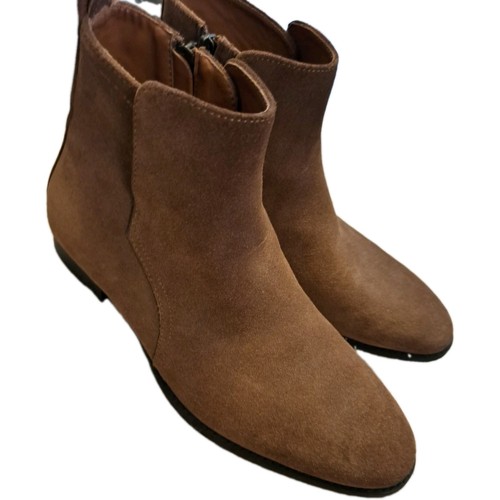 Zara split leather suede ankle - leather,