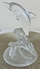 Glass dolphin figurine clear - glass,