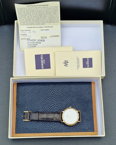 Gents raymond weil 18k gold - gents,