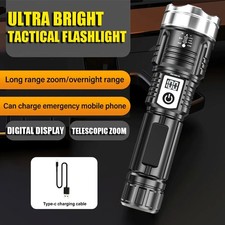 High Powered LED Flashlight 9900000LM Super Bright Torch USB Rechargeable Lamps