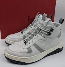 Hugo Boss Madison Hito Mens Trainers Uk Size 8 Hi Top Shoes Leather BL214025FC
