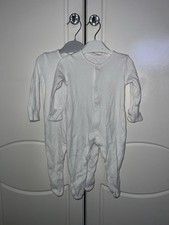 4 Pack of Plain White 0-3 Baby