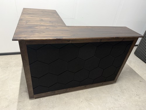 Shaped wooden bar - l-shaped, with