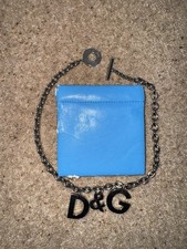 Dolce and Gabbana D&G Ladies Silver Necklace Chain Logo Y2K