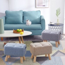 Tufted pouffe stool fabric - pouffe,