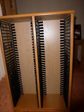 DVD Storage Rack, Light oak, holds 64 single DVDs