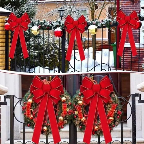 Christmas bows red outdoor - christmas,