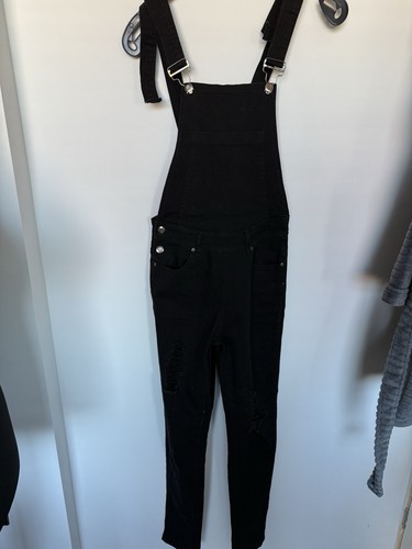 Boohoo denim dungarees size - boohoo,