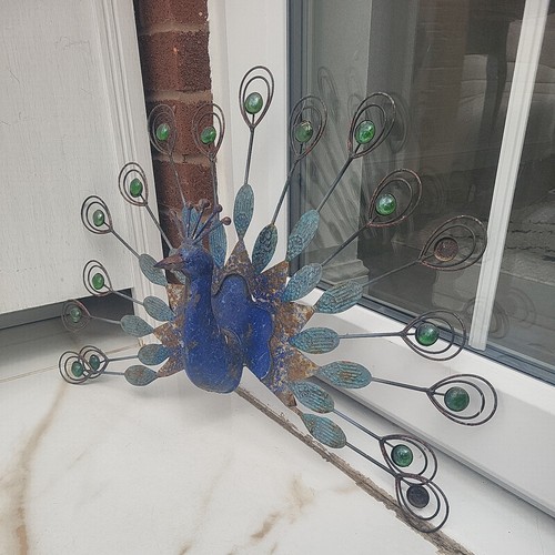 Metal wall art peacock hanging - wall,