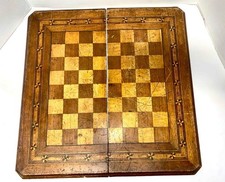 ANTIQUE WOOD MARQUETRY FOLK