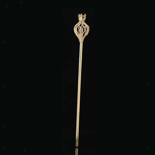 Gold rhinestone scepter wand - gold,