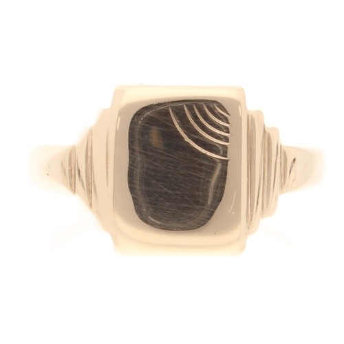 9carat yellow gold signet - 9carat,