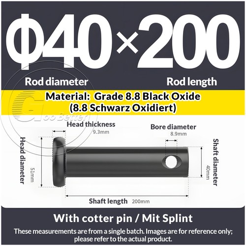 6mm 8mm 40mm clevis pin - 6mm, high