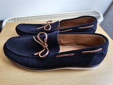 Zara Mens Blue Suede Loafers, Slip On Shoes, Uk 11 EU45 NEW & lOVELY