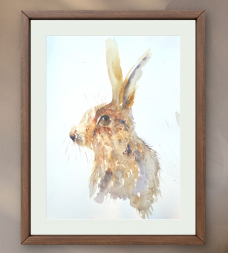 Original watercolour brown - original,