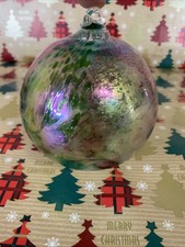Hand Blown Art Glass Ornament Gazing Witches Ball Orb lustre glass