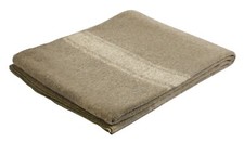 Khaki Italian Army Type European Surplus Style Wool Blanket
