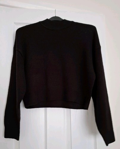 Black cropped jumper size - jumper,