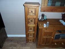 Pine Tallboy chest of drawers,fits CDs perfectly,Oak wax Pick up in Bude also