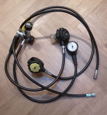 Scubapro First Second Stage Regulator Octopus inflation hoses and Depth Gauge