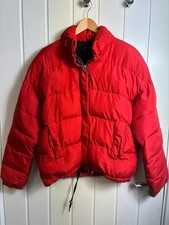 Zara bright red quilted puffa