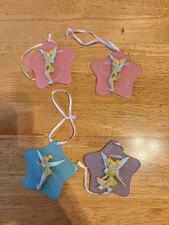 Disney Revival Tinkerbell Christmas Tree Hanging Decoration X4- Pink, Purple Etc