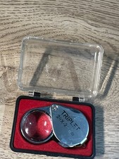 Loupe 20X Magnifier Jewelers Loupe Silver Tone 21mm Triplet Loupe