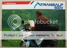 HONDA TRANSALP 600V MOTORCYCLE (F TYPE) Sales Brochure c1989 #2C7 TG (HAK)11 ENG