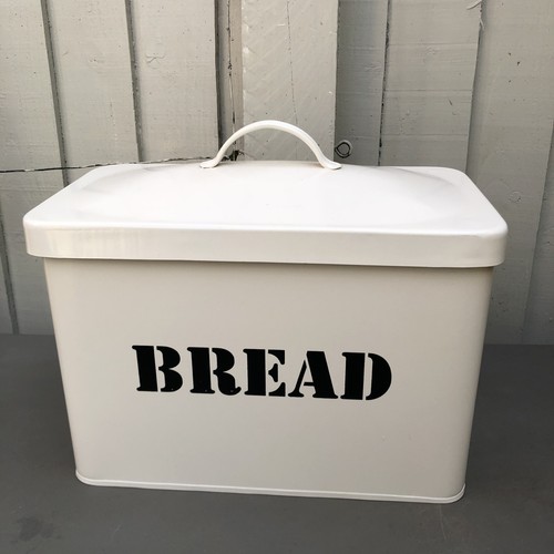 Retro white enamel bread - enamel,