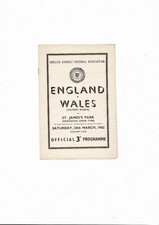 1962 England v Wales Schools