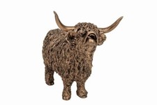 Highland Cow Mooing Large Cold Cast Bronze Ornament Frith Ballan VB096