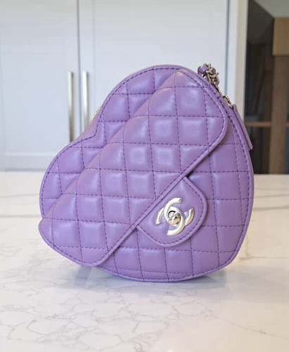 Chanel love heart clutch - love,