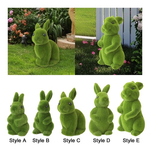 Green moss rabbit easter decor - green,