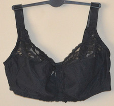 LADIES M&S TOTAL SUPPORT WILD BLOOMS NON WIRED FULL CUP BRA SIZE 34G BLACK