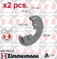 X2 PCS REAR BRAKE DRUM SET X2