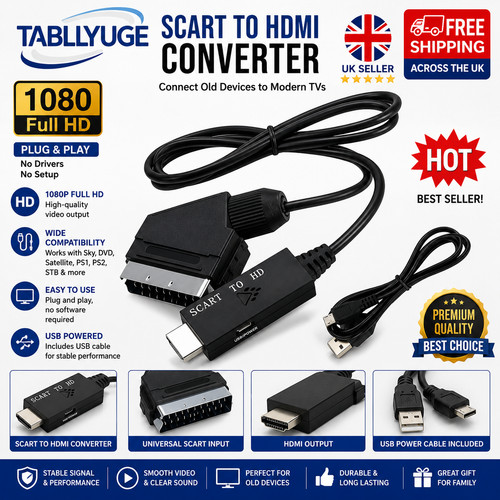 Scart hdmi converter audio - to,