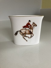 Royal Worcester fox hunter fine bone china toothpick holder