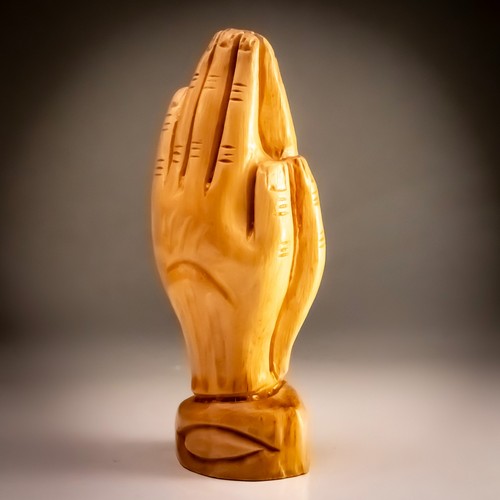 Hand carved praying - carved,