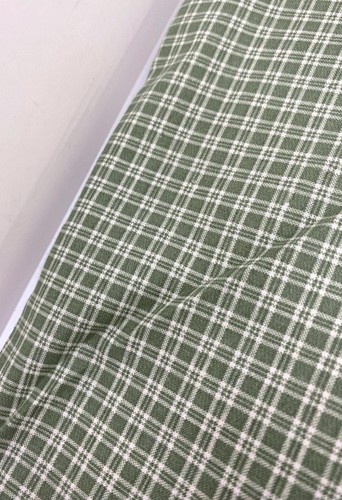 Green white check - check, cotton