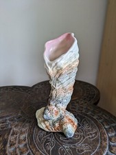 VINTAGE SYLVAC VASE CORNUCOPIA SHELL / HORN DESIGN Glaze Retro Kitsch Nautical