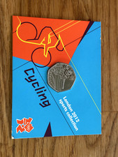 London 2012 Olympic Games Cycling 50p In Original Card And Uncirculated