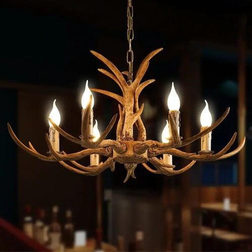 Retro brown antler - retro, chandelier