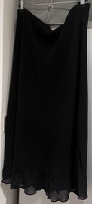 Marks and Spencer Lined Long Skirt with Frilled Edge and Elsticated Waist