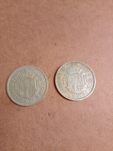 Coins half crowns - half,