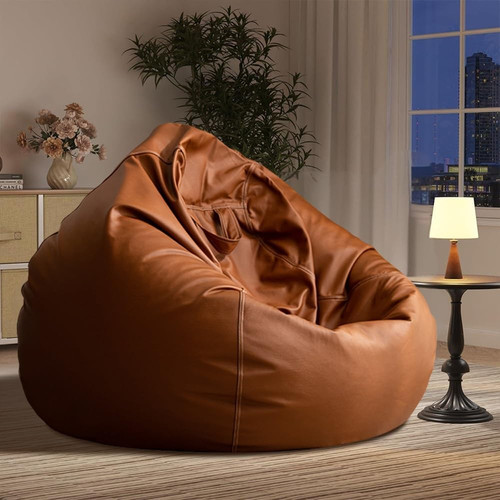 Luxury faux leather - bean, bag